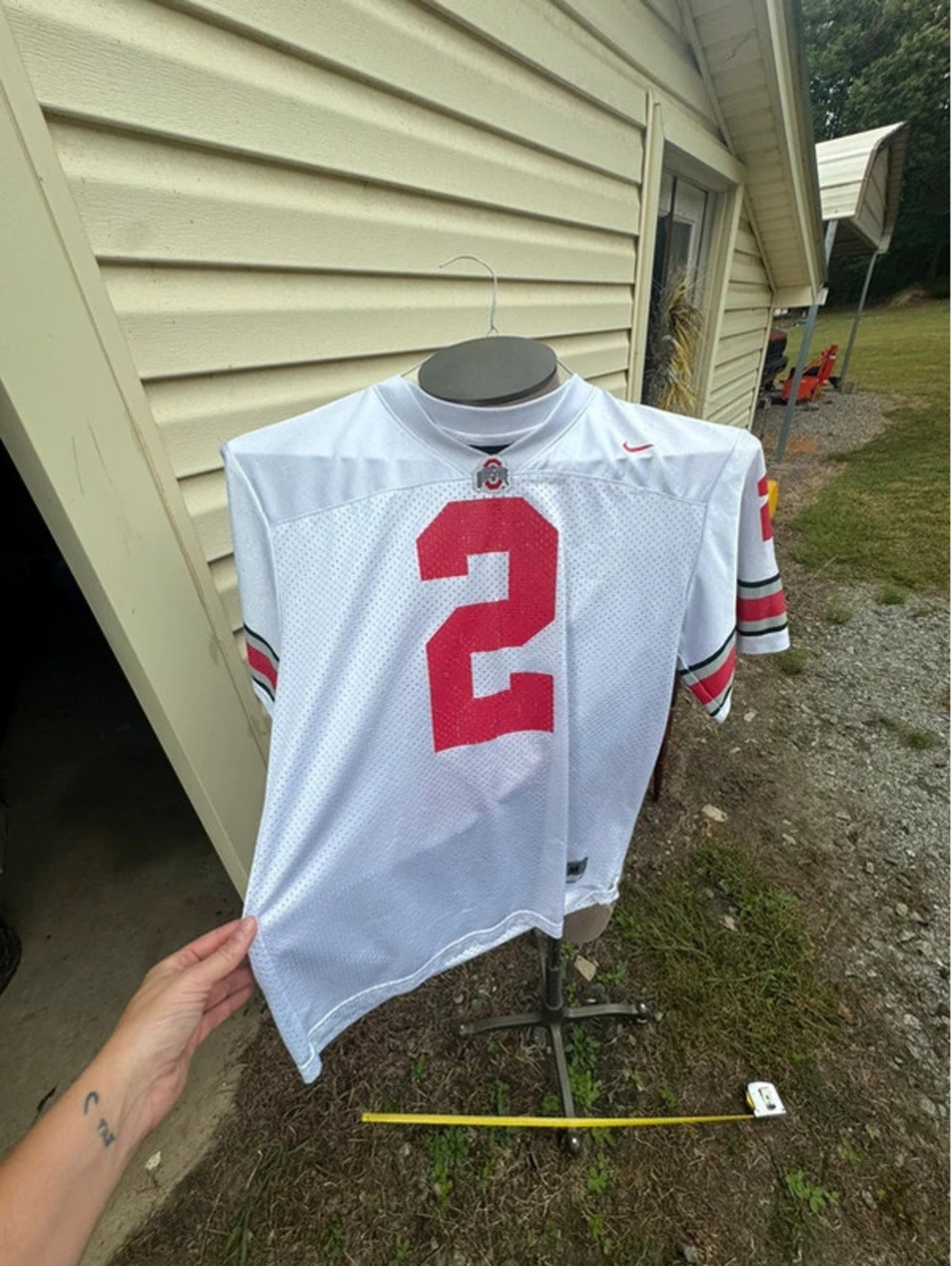 Youth Medium Ohio State White Football Jersey